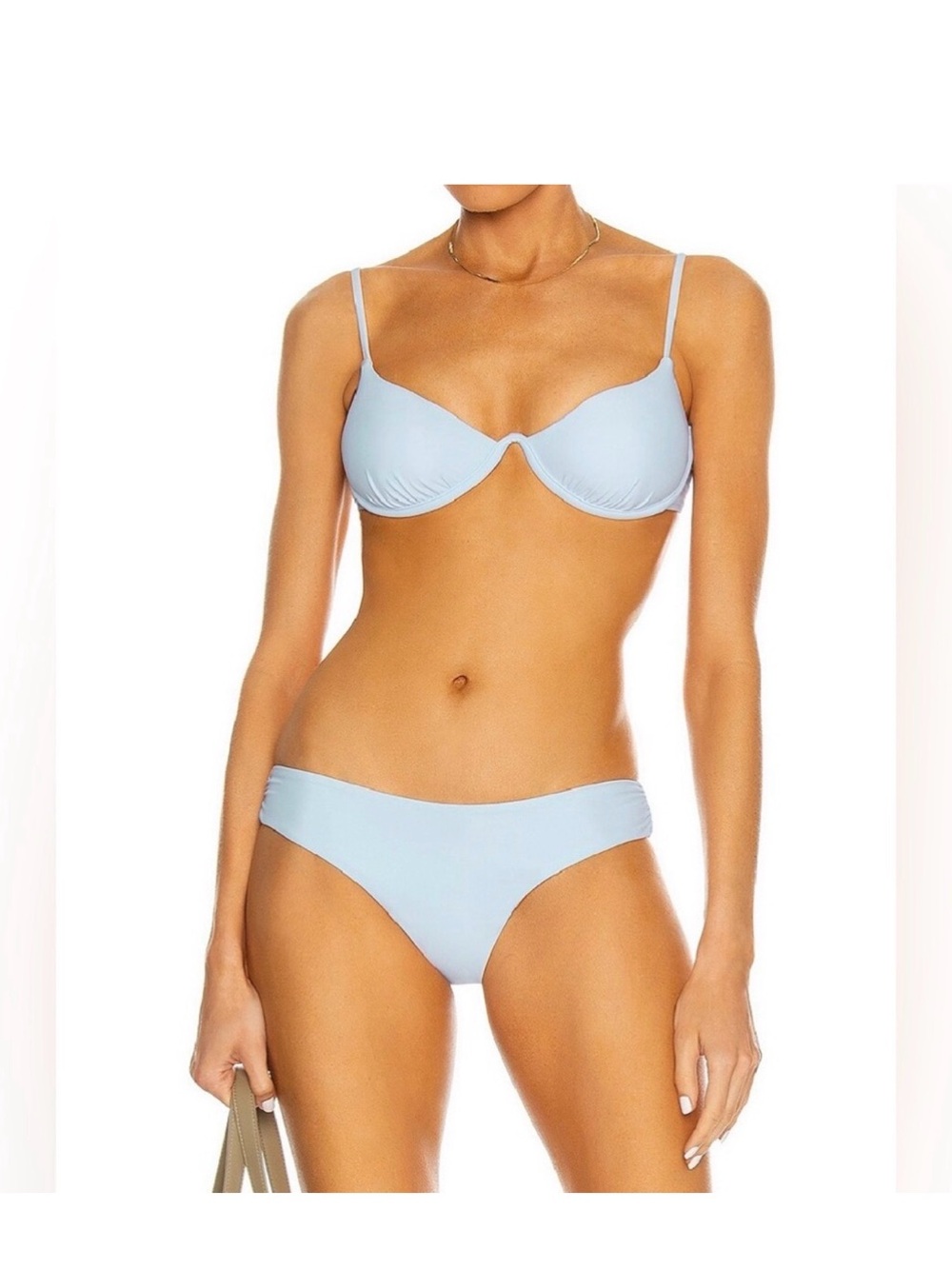 Jonathan Simkhai Light Blue Underwire Bikini